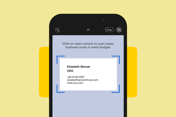 Scan Paper Name Cards into Contacts with OCR Scanner