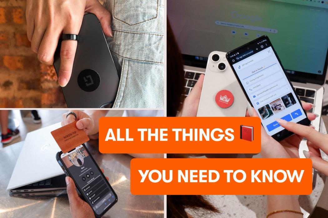 Phone tapping on digital business card