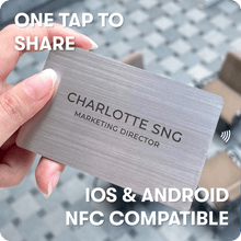 Load image into Gallery viewer, One Good Card: Smart Digital Name Card (Obsidian) - Personalised Near Field Communication (NFC) Digital Business Cards designs.