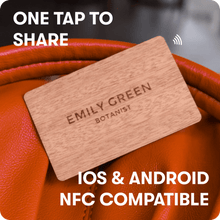 Load image into Gallery viewer, One Good Card: Smart Digital Name Card (Walnut) - Personalised Near Field Communication (NFC) Digital Business Cards designs.