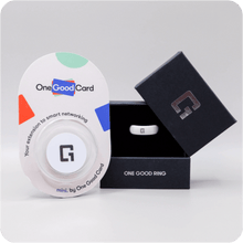Load image into Gallery viewer, The Futurist bundle - contains One Good Ring (NFC Smart Ring) and Mini (NFC Sticker)