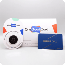 Load image into Gallery viewer, The Networker bundle - consisting of One Good Card (NFC Business Card) and Mini (NFC Sticker)
