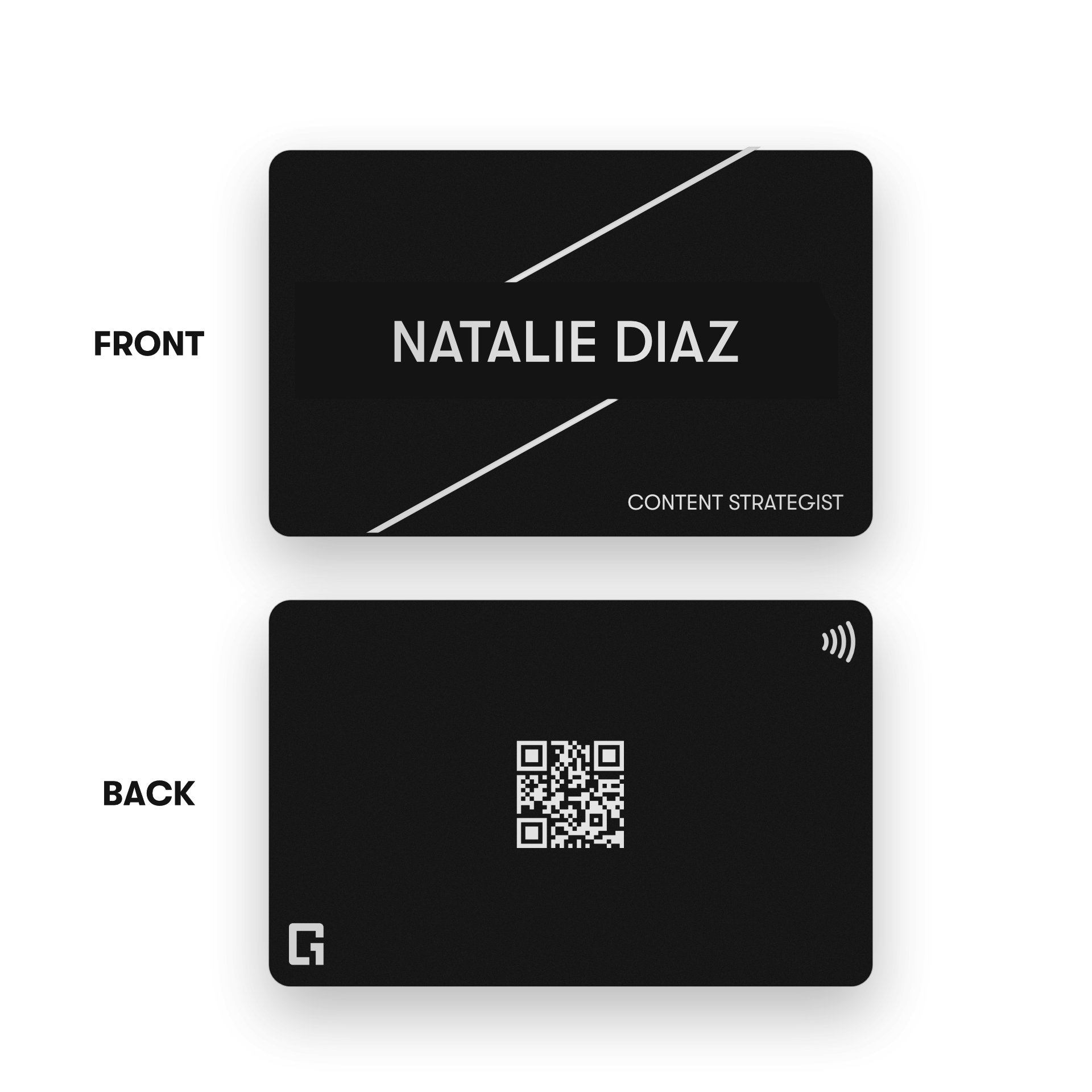 One Good Card: Smart Digital Name Card (Parallels) - Personalised Near Field Communication (NFC) Digital Business Cards designs.