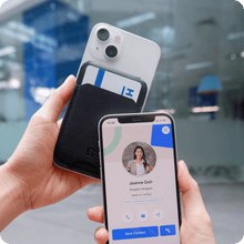 Load image into Gallery viewer, One Good Card: Smart Digital Name Card (Duo-Flip Card Holder (Magsafe)) - Personalised Near Field Communication (NFC) Digital Business Cards designs.