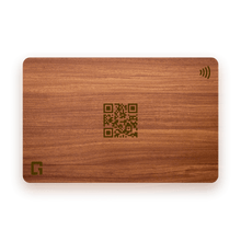 Load image into Gallery viewer, One Good Card: Smart Digital Name Card (Walnut) - Personalised Near Field Communication (NFC) Digital Business Cards designs.