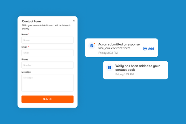 How One Good Card's Contact Form and Leads Page Work