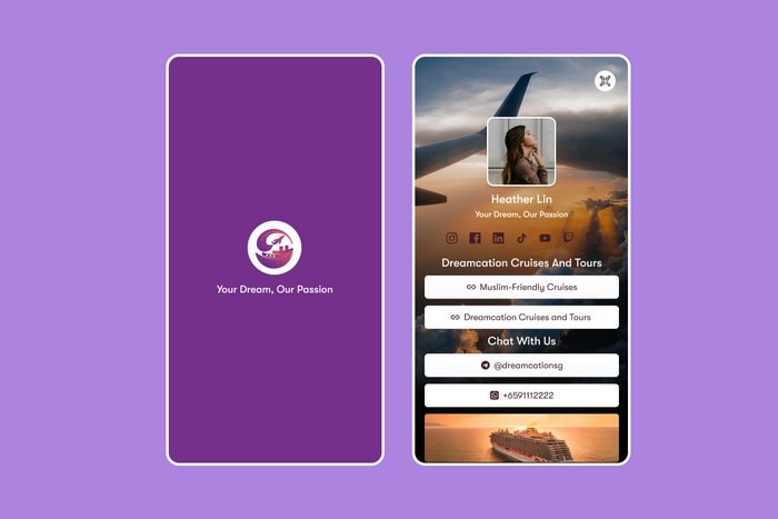 digital business card custom splash screen