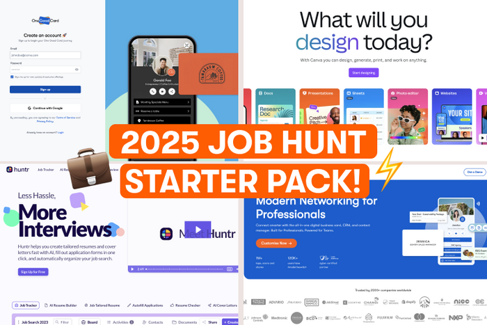 A collection of different software tools that are useful for job hunting