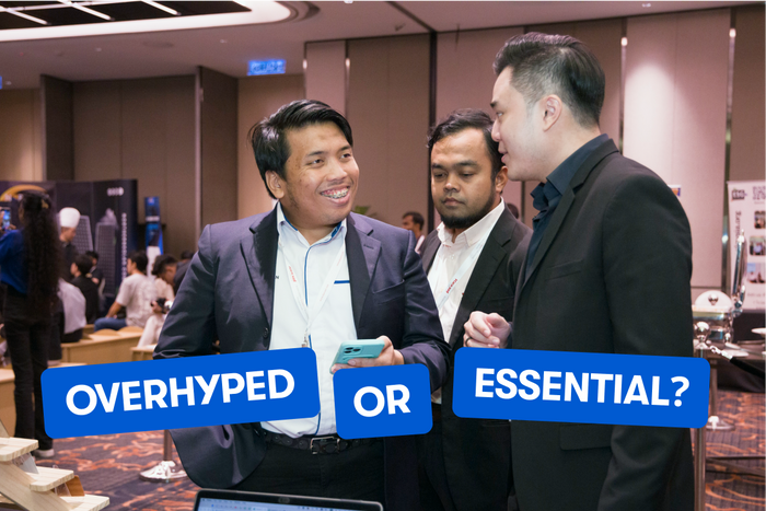 Business People networking at an event