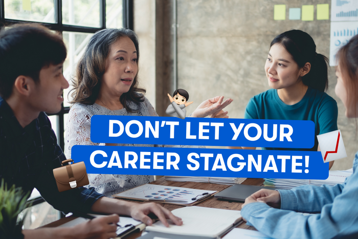 A group of business professionals sharing ideas with each other