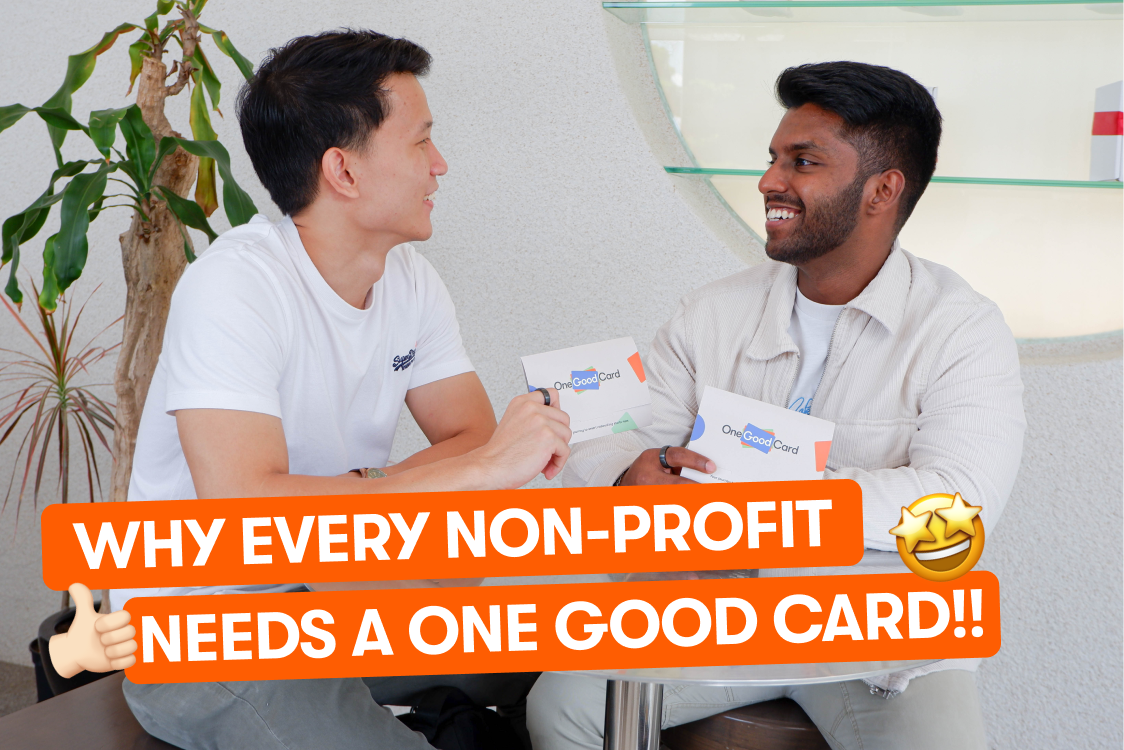 Two men holding their digital business card