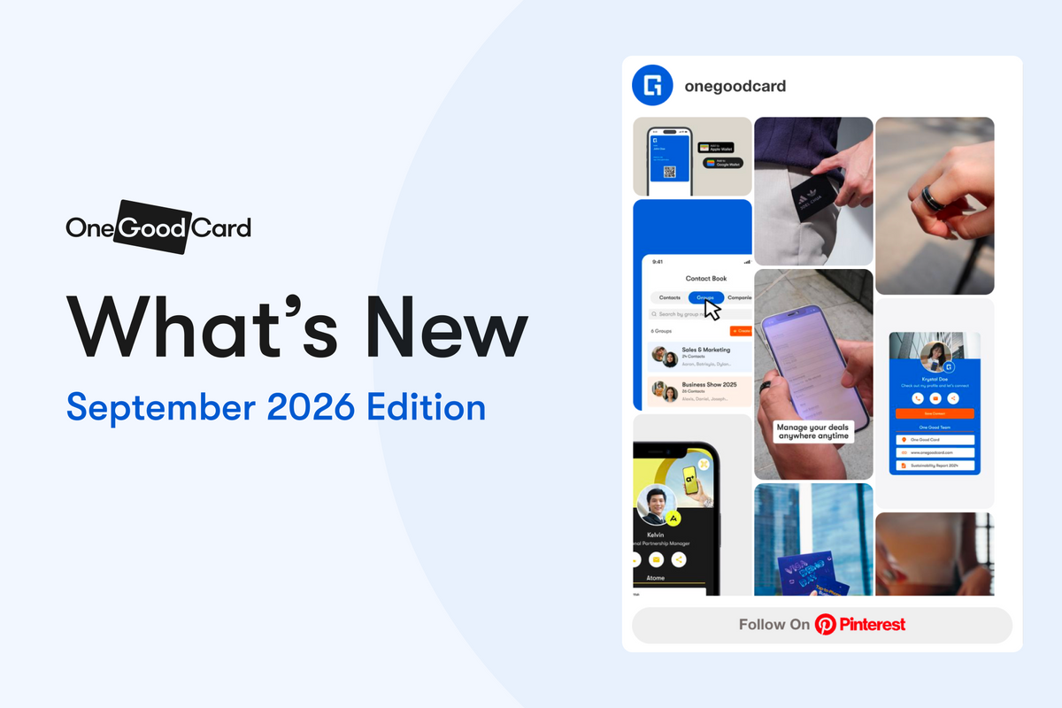 What's New at One Good Card: September 2026