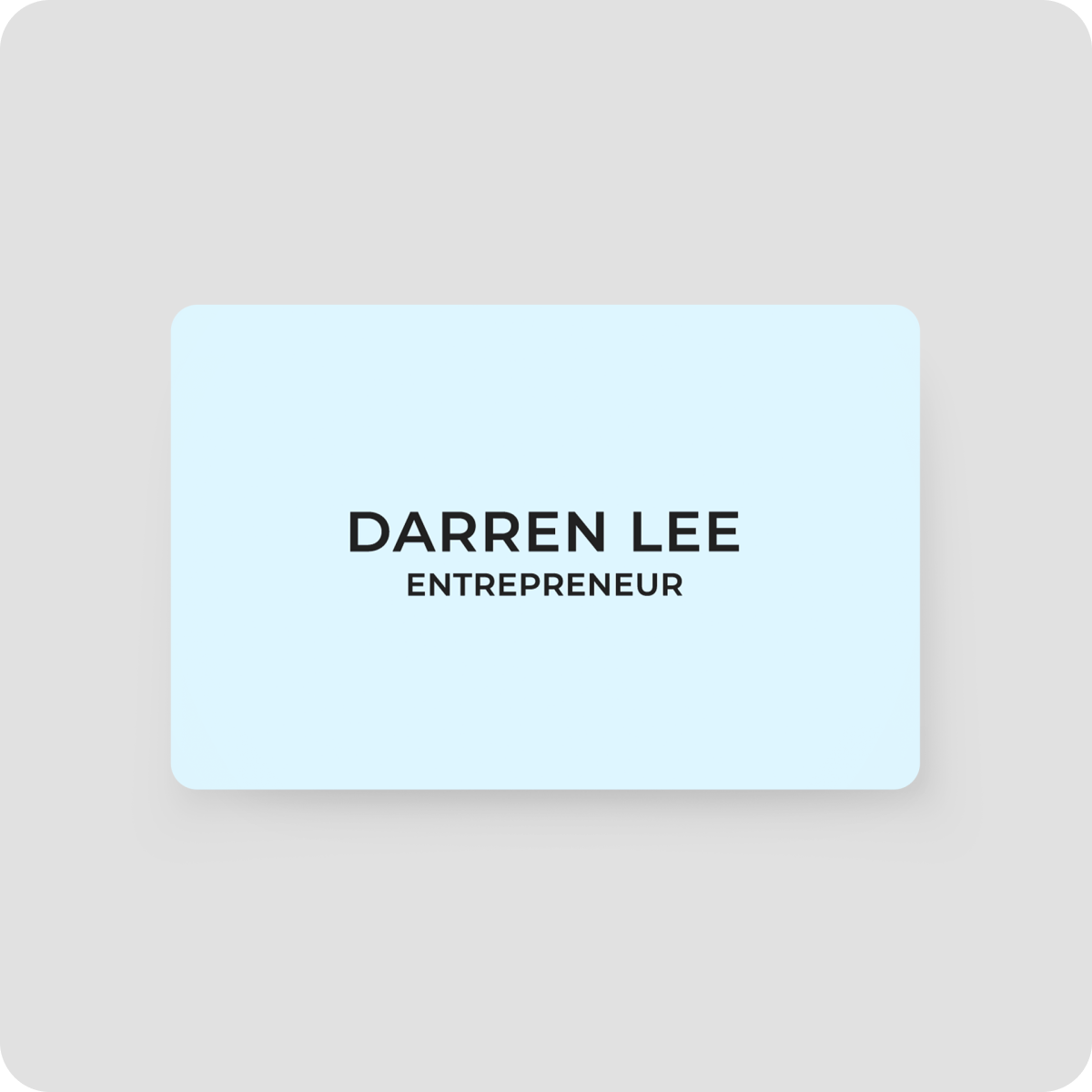 One Good Card: Smart Digital Name Card (Modern) - Personalised Near Field Communication (NFC) Digital Business Cards designs - Sky Blue
