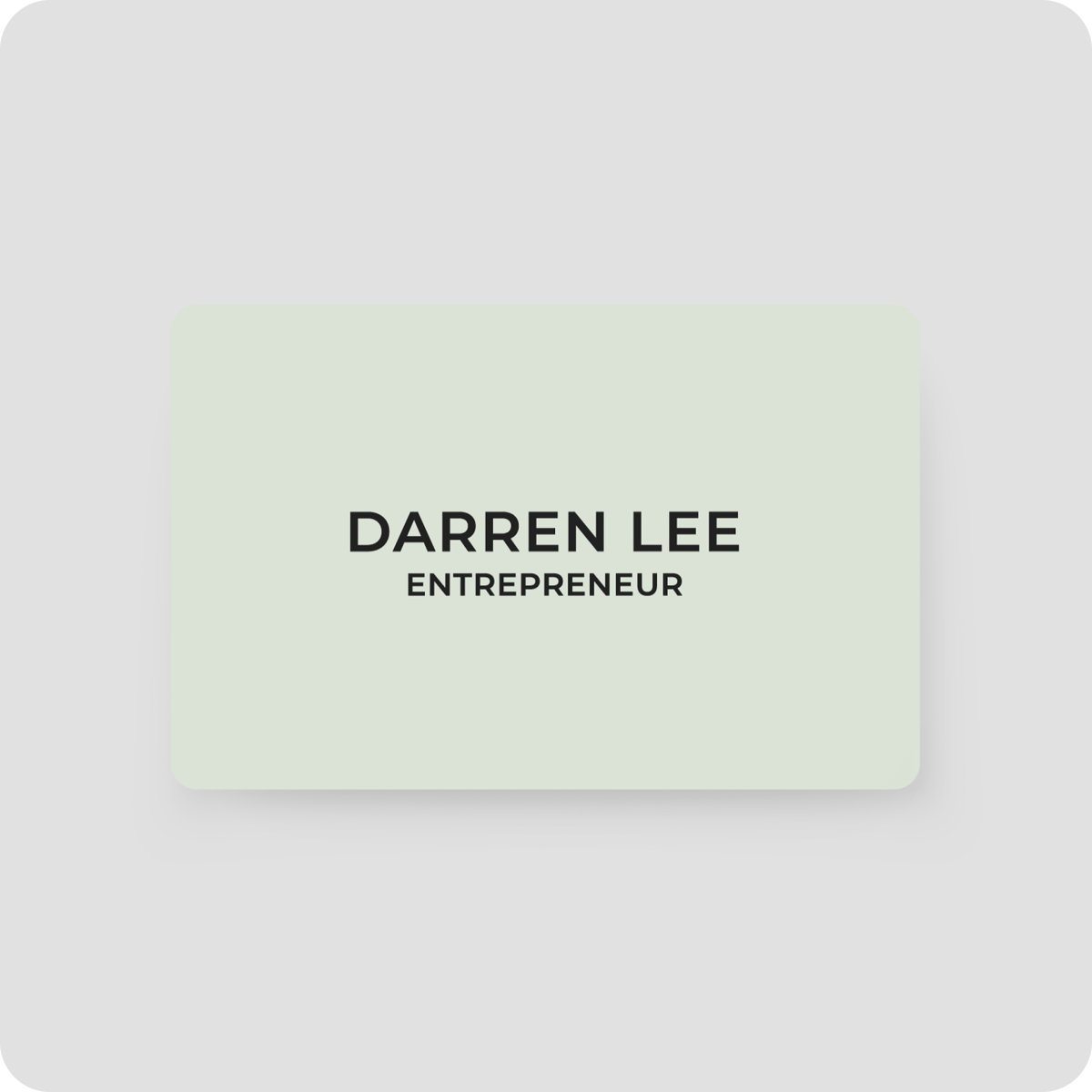 One Good Card: Smart Digital Name Card (Modern) - Personalised Near Field Communication (NFC) Digital Business Cards designs - Earth Green
