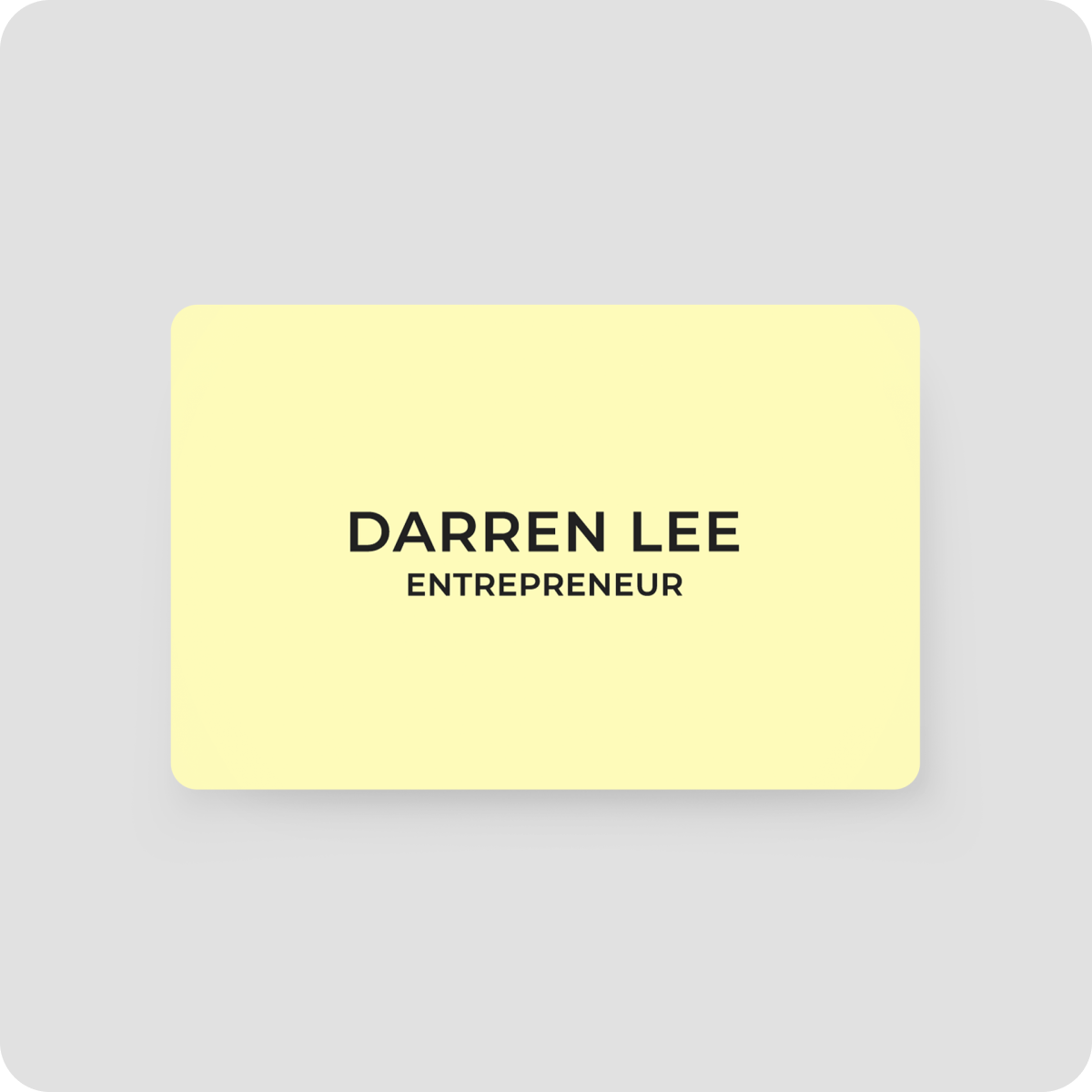 One Good Card: Smart Digital Name Card (Modern) - Personalised Near Field Communication (NFC) Digital Business Cards designs - Daisy yellow