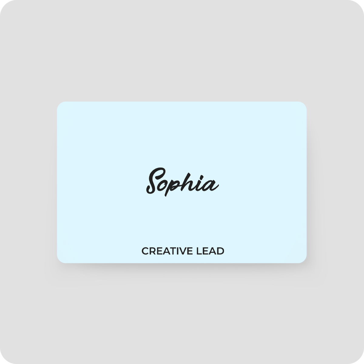 One Good Card: Smart Digital Name Card (Marker) - Personalised Near Field Communication (NFC) Digital Business Cards designs - Baby Blue