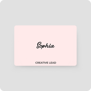 One Good Card: Smart Digital Name Card (Marker) - Personalised Near Field Communication (NFC) Digital Business Cards designs - Baby Pink