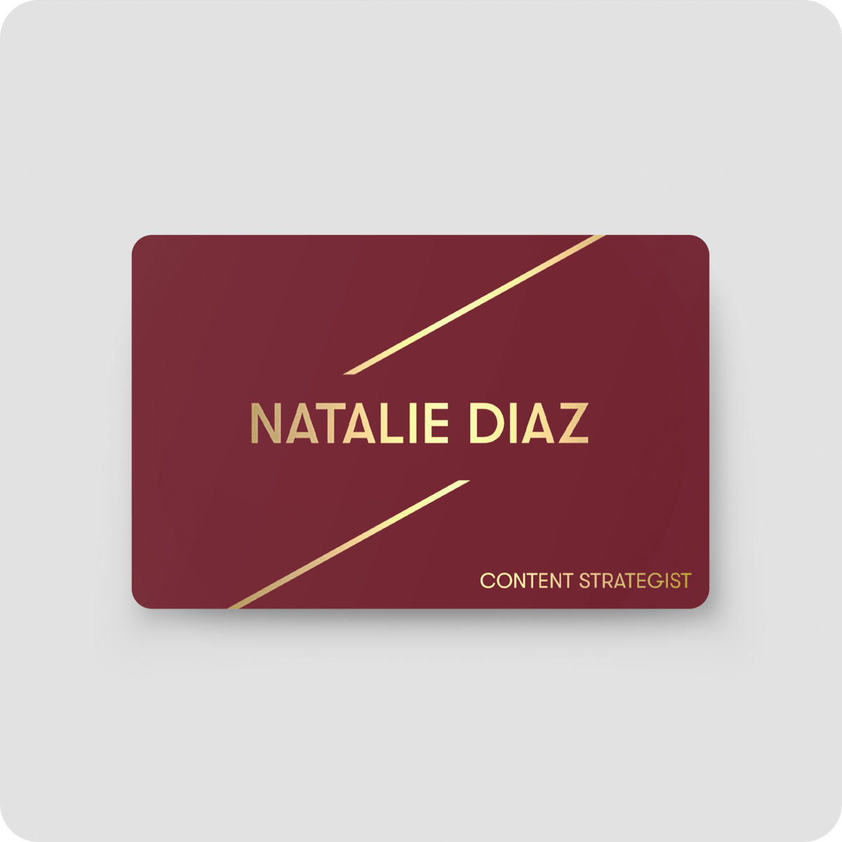 One Good Card | Smart Digital Name Card (Parallels) - Personalised Near Field Communication (NFC) Business Cards designs.