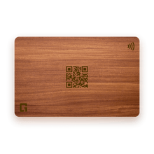 Load image into Gallery viewer, One Good Card | Smart Digital Name Card (Walnut) - Personalised Near Field Communication (NFC) Business Cards designs.
