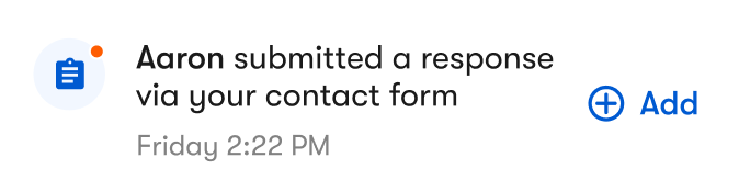 Notification: Aaron submitted a response via your contact form
