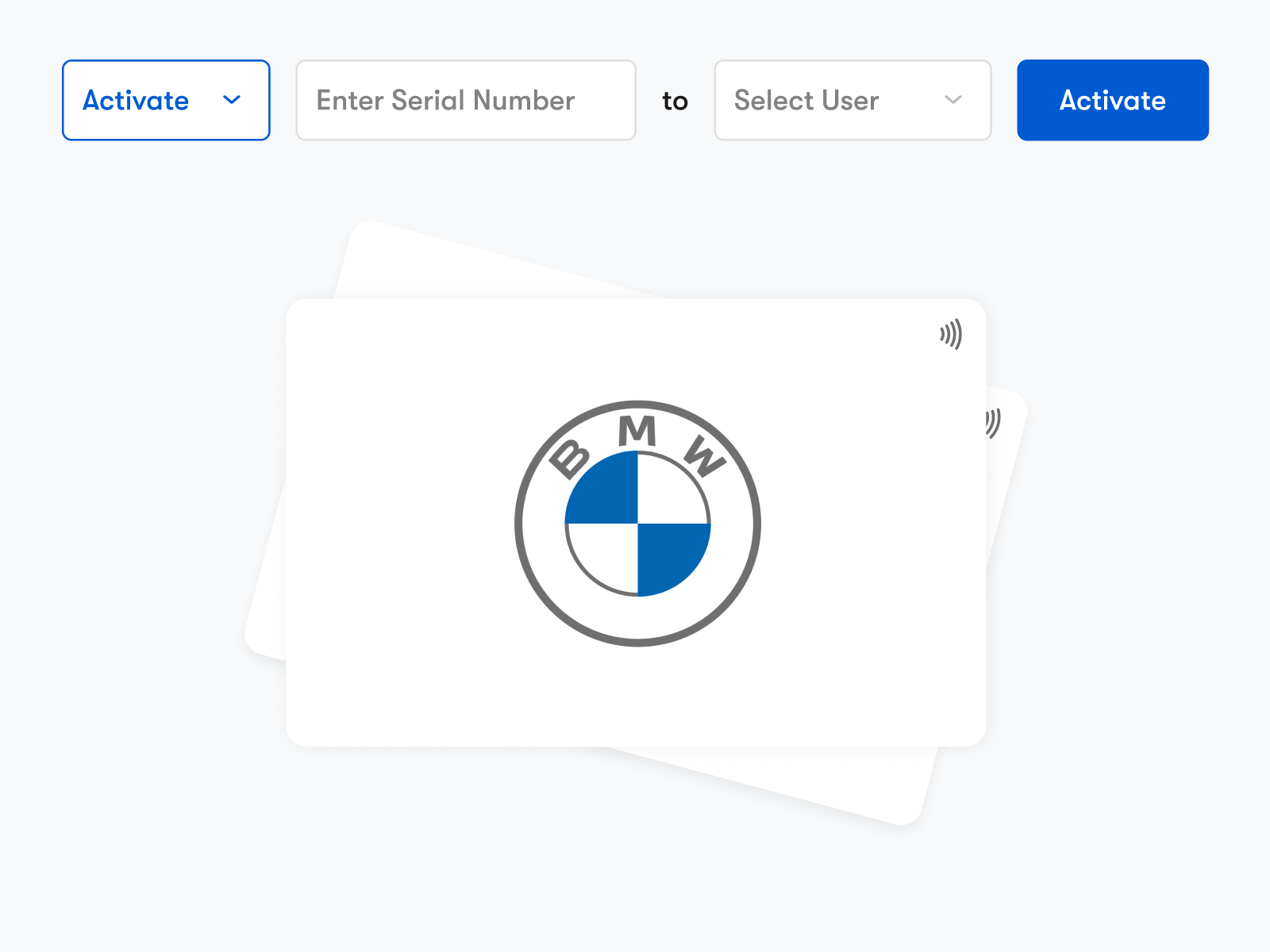 Serial Vault NFC card inventory with statuses and assignments