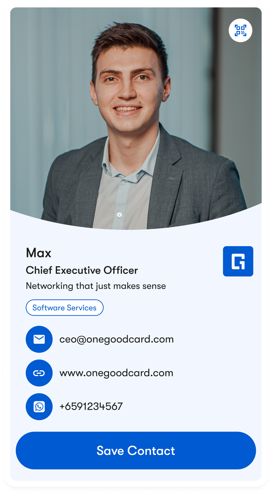 Max, Chief Executive Officer digital business card