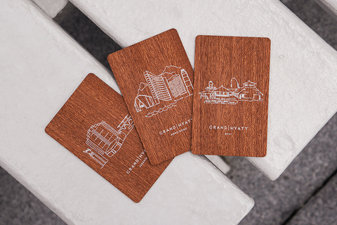 Grand Hyatt custom NFC business cards for event networking