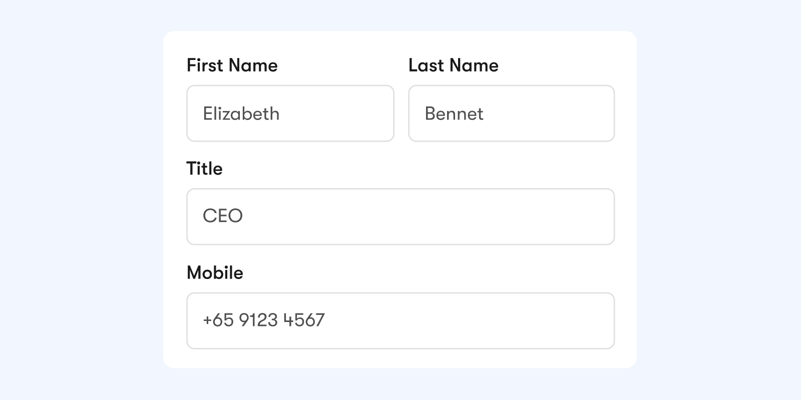 Reviewing contact details captured from a business card using OCR