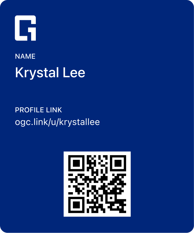 One Good Card wallet pass for Krystal Lee with QR code