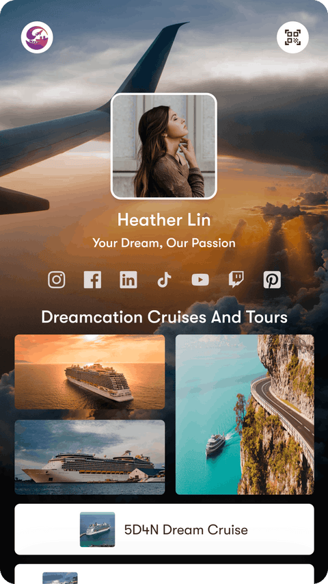 Dreamcation digital business card profile