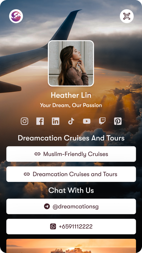Dreamcation digital business card profile