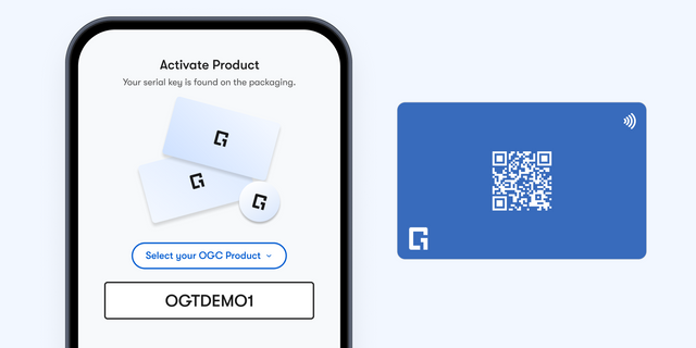 Activating a newly delivered One Good Card NFC business card