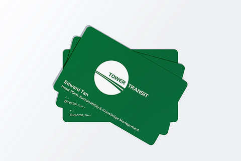 Tower Transit employee NFC business cards