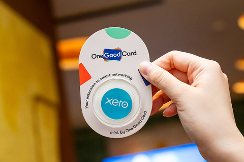 Xero mini NFC business cards for event guests